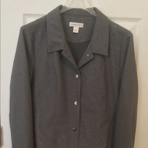 Christopher & Banks Gray Corduroy Jacket Size XL